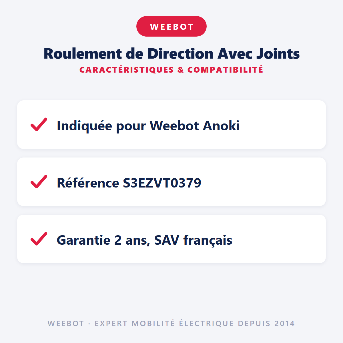 Roulement de Direction Avec Joints : caractéristiques et compatibilité
