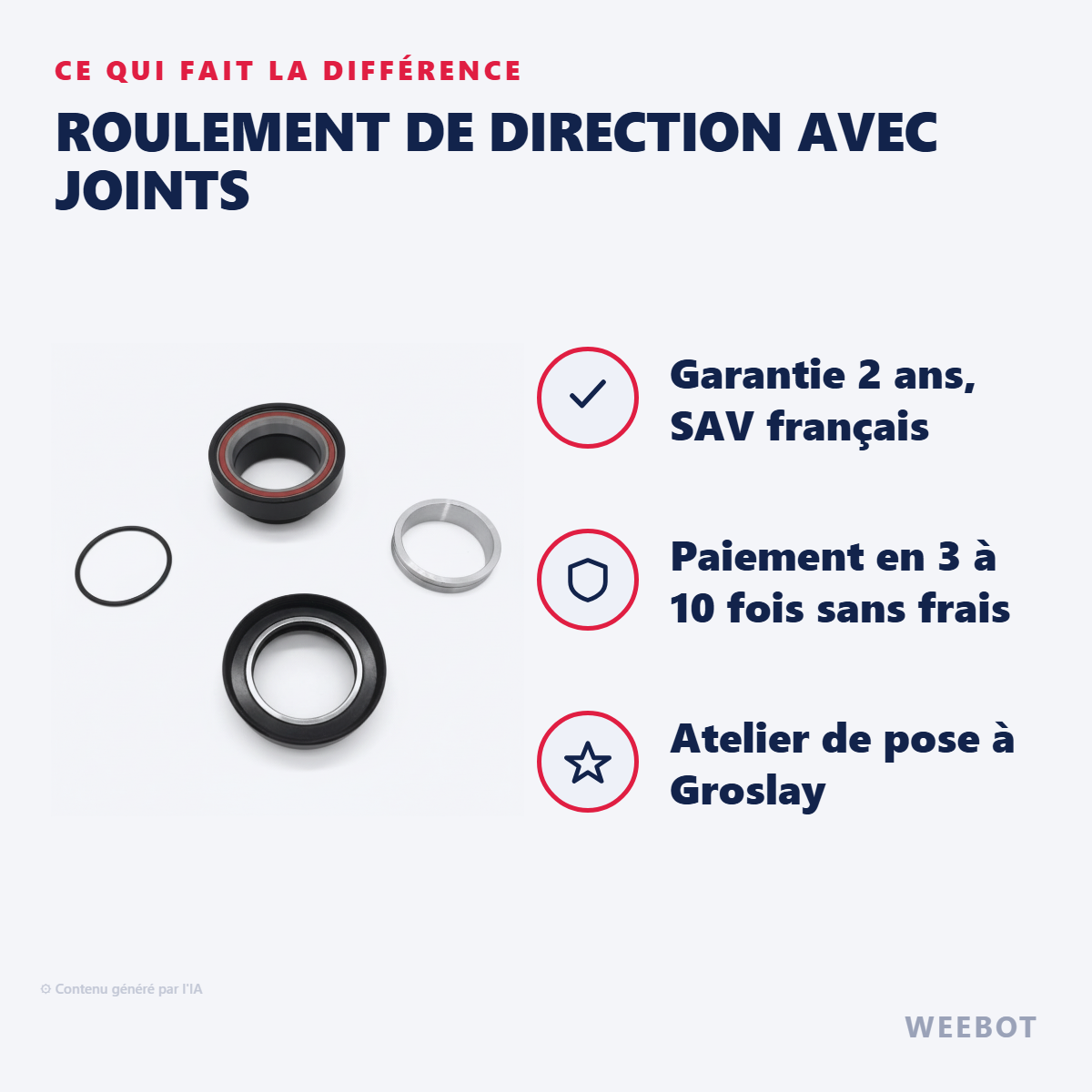 Roulement de Direction Avec Joints : les points forts