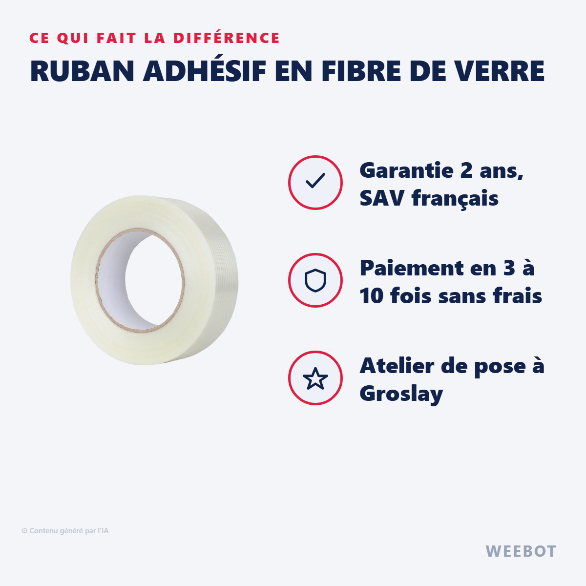 Ruban Adhésif en Fibre de Verre : les points forts
