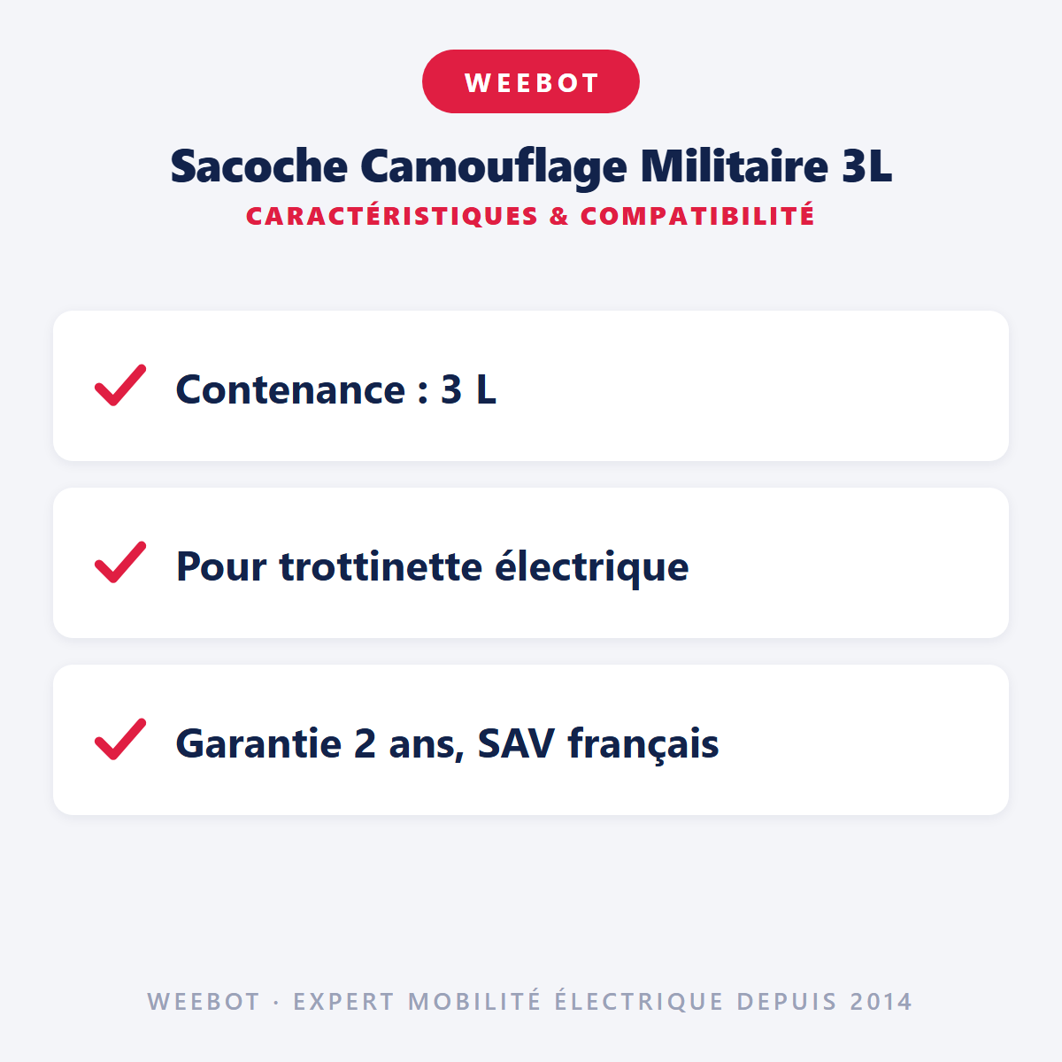 Sacoche Camouflage Militaire 3L : caractéristiques et compatibilité