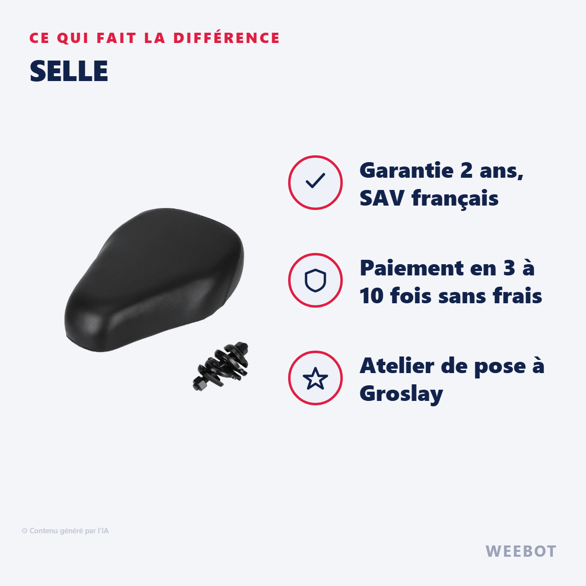 Selle : les points forts