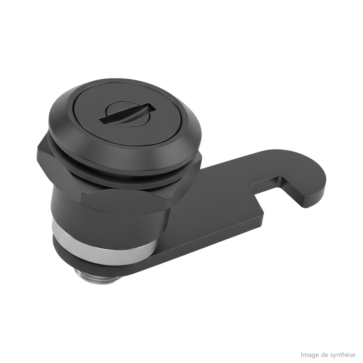 Dessin technique d'une serrure à clé pour trottinette électrique Dualtron
