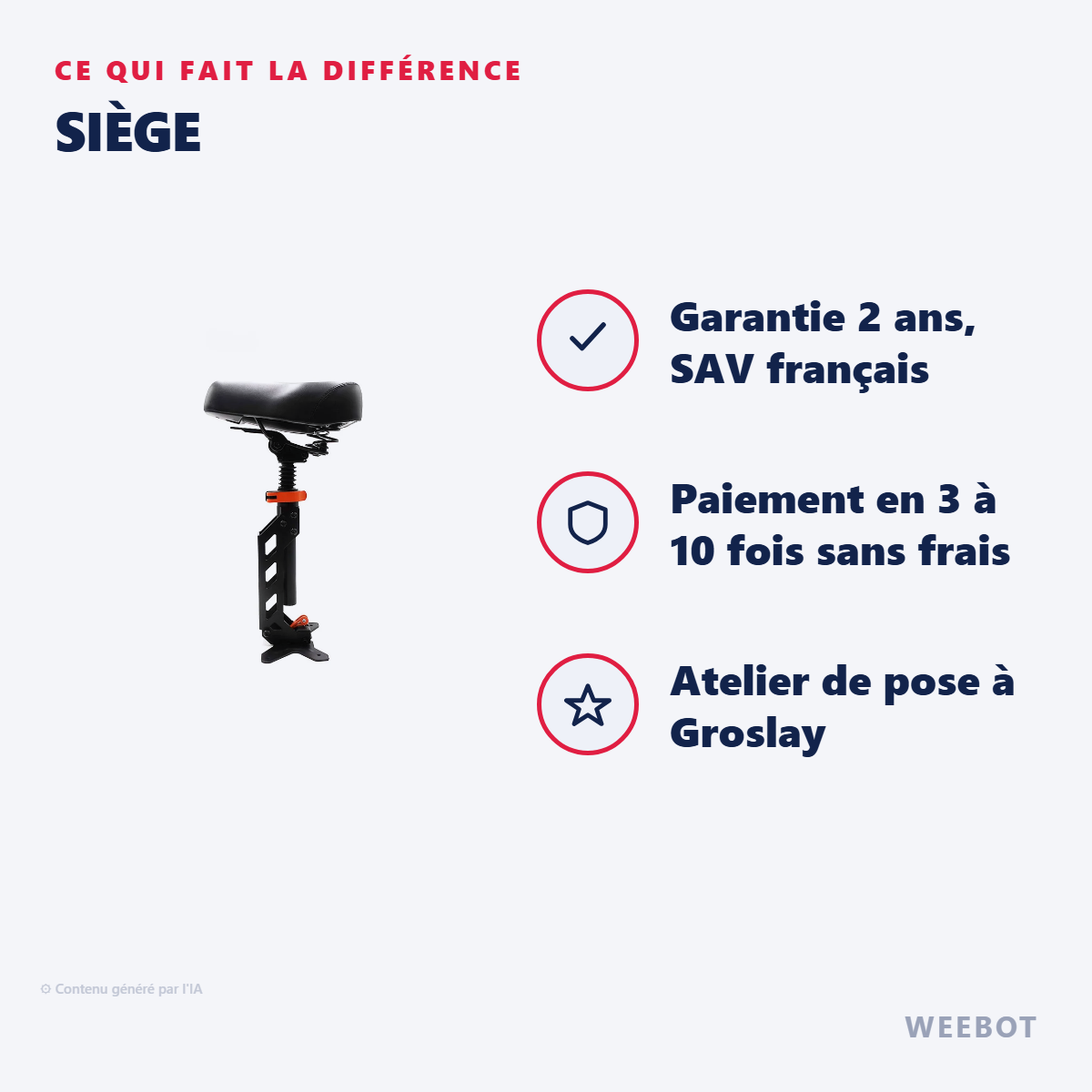 Siège : les points forts