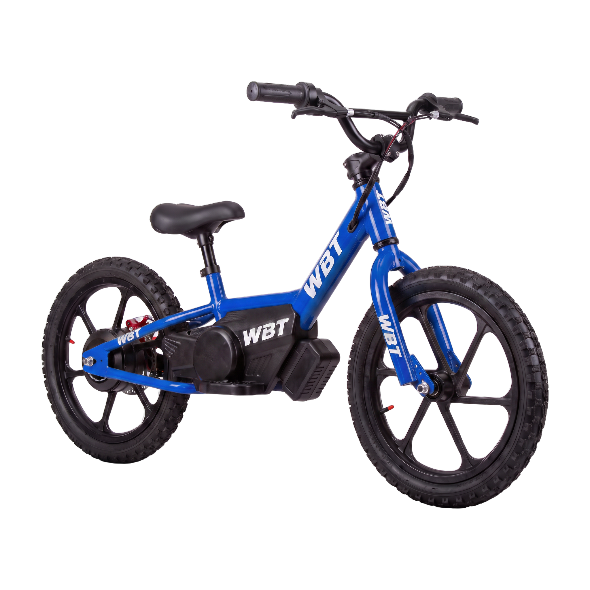 draisienne électrique tout terrain WBT Enduro bleue