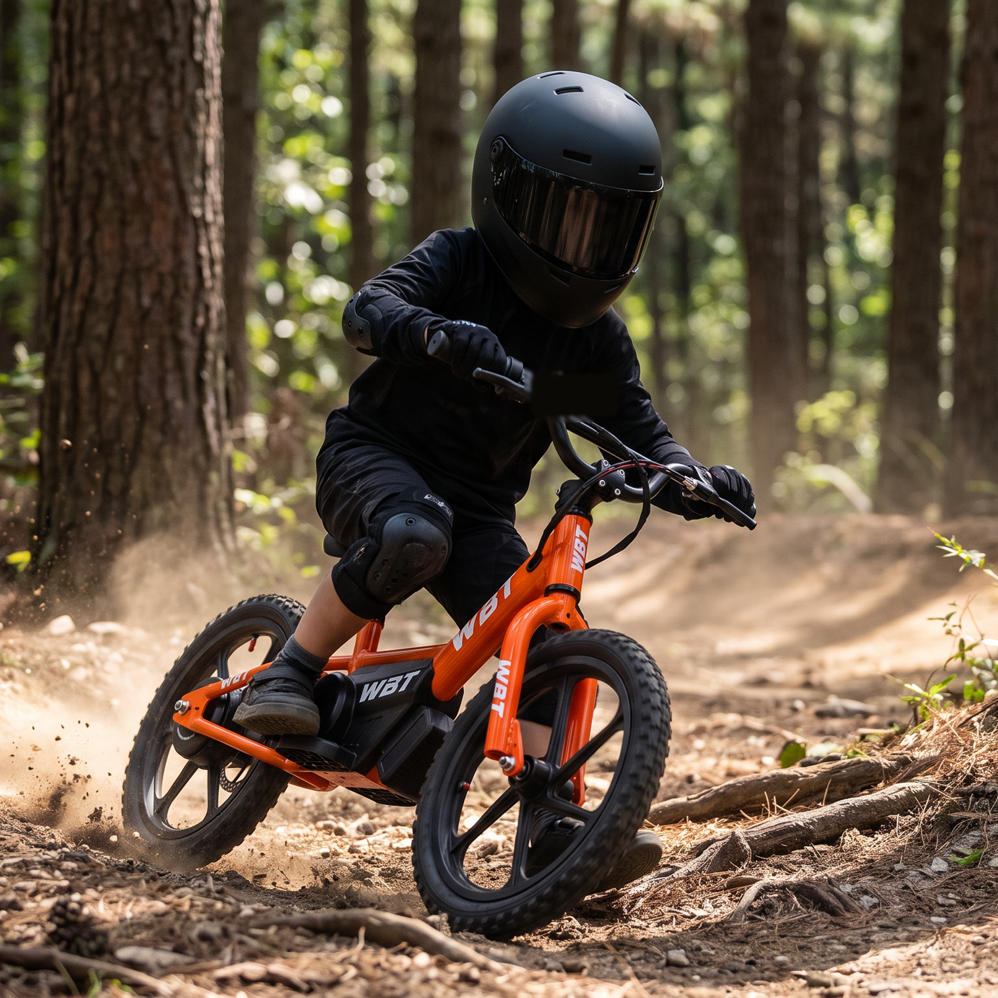 draisienne électrique WBT Enduro en forêt