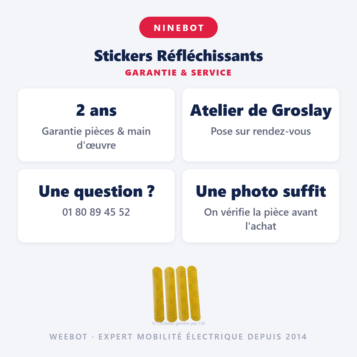 Stickers Réfléchissants : garantie 2 ans et service après-vente