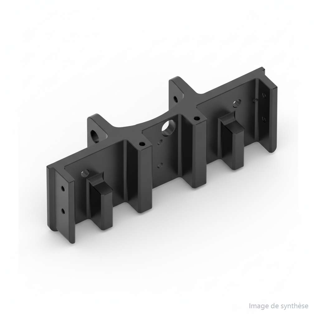 Schéma technique du support de fixation avant pour trottinette Dualtron Ultra 2