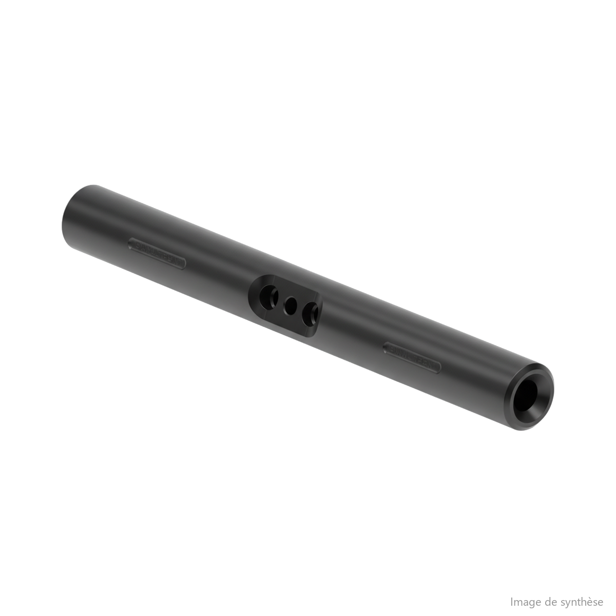 Schéma en vue 3D d'un support de phare cylindrique pour trottinette électrique Dualtron X