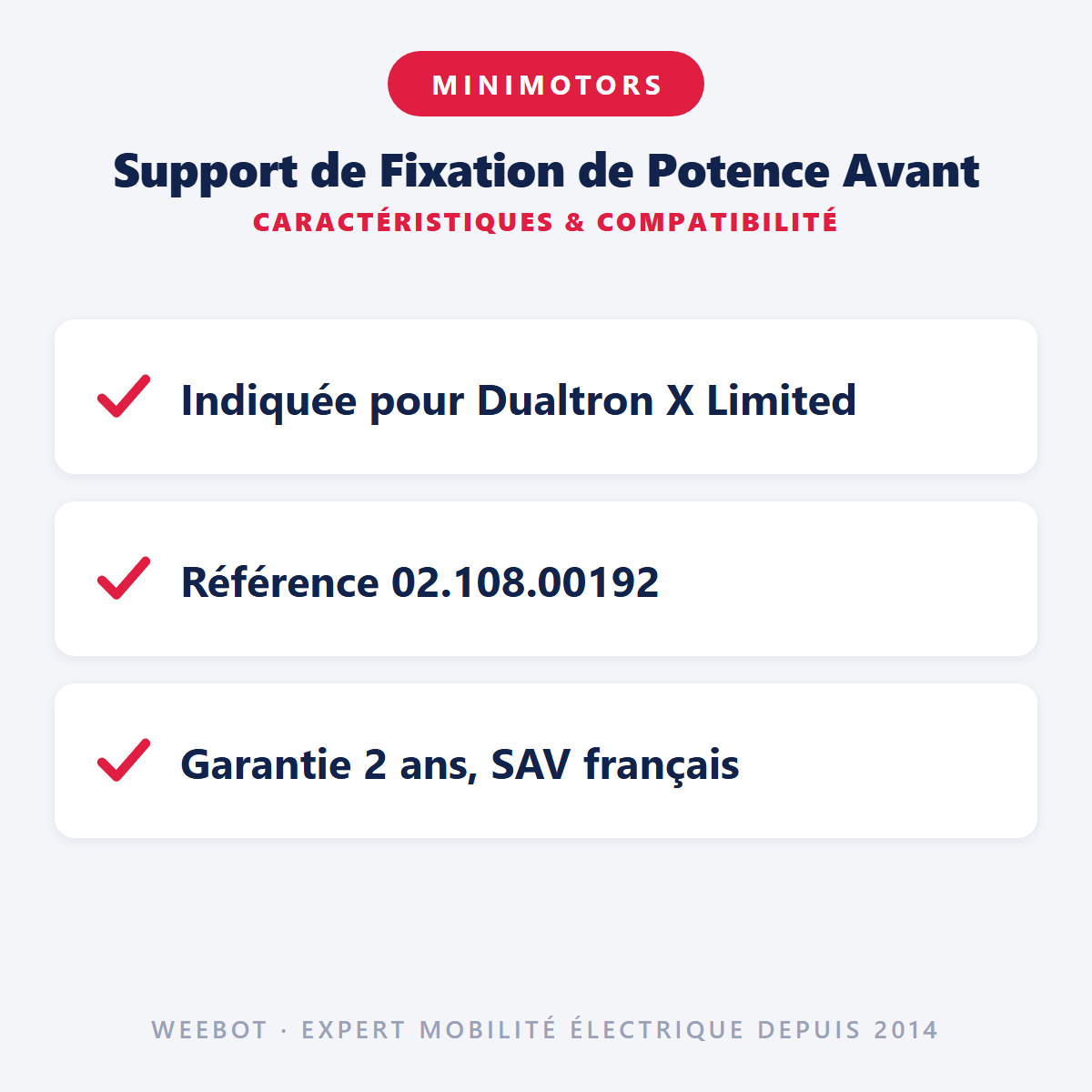 Support de Fixation de Potence Avant : caractéristiques et compatibilité