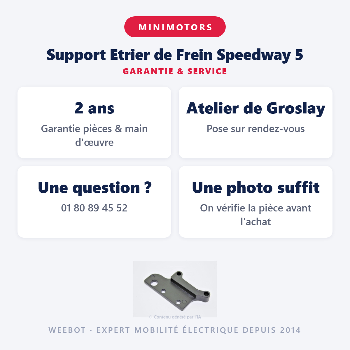 Support Etrier de Frein Speedway 5 : garantie 2 ans et service après-vente