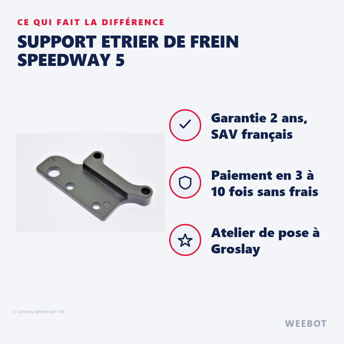 Support Etrier de Frein Speedway 5 : les points forts