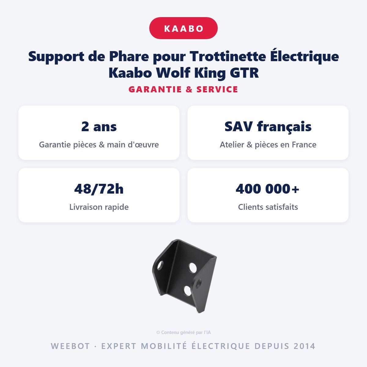 Support de Phare pour Trottinette Électrique Kaabo Wolf King GTR - Weebot