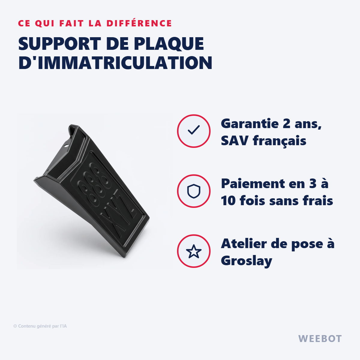Support de Plaque d'Immatriculation : les points forts