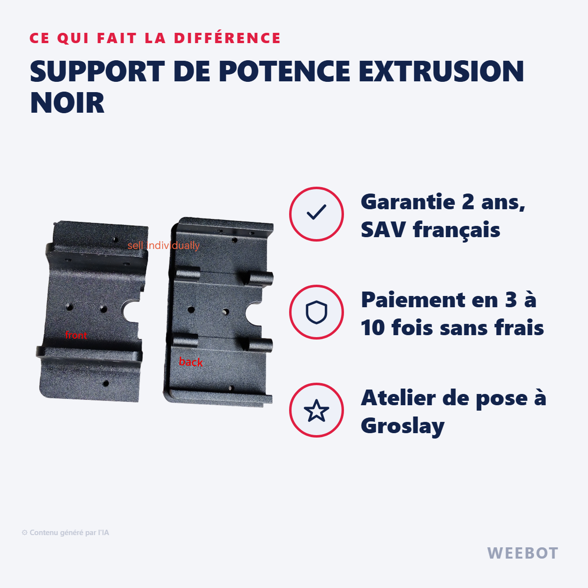 Support de Potence Extrusion Noir : les points forts