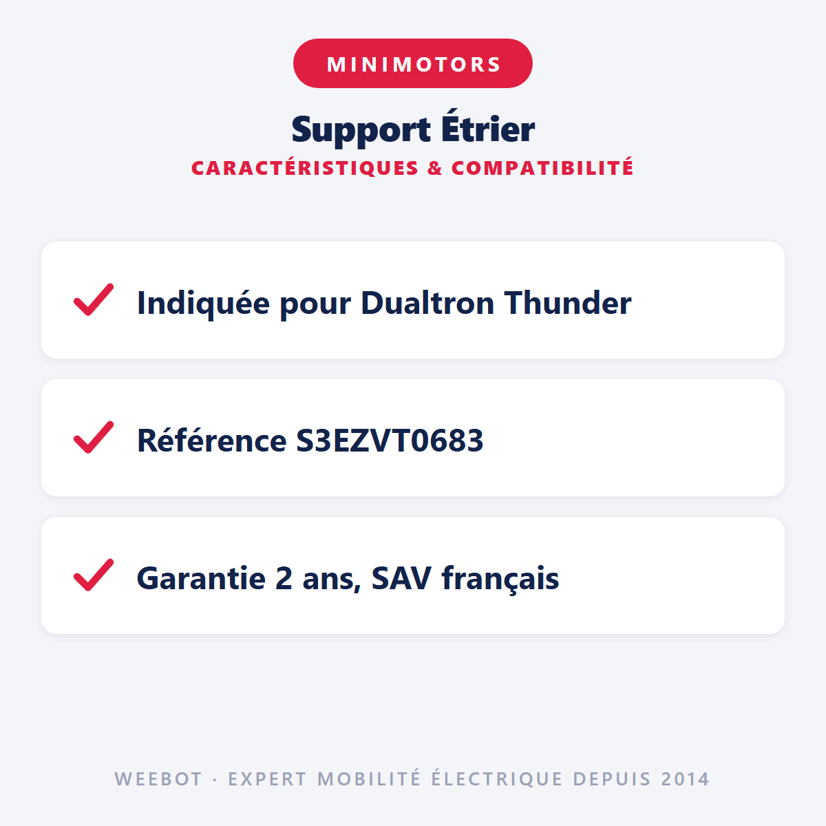 Support Étrier : caractéristiques et compatibilité