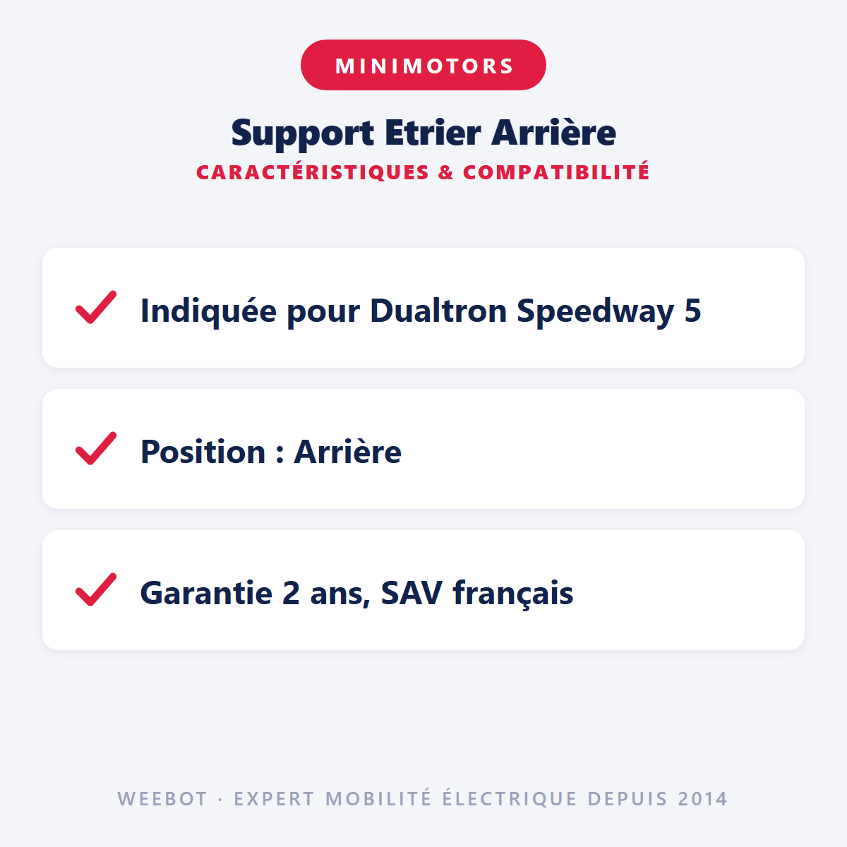 Support Etrier Arrière : caractéristiques et compatibilité