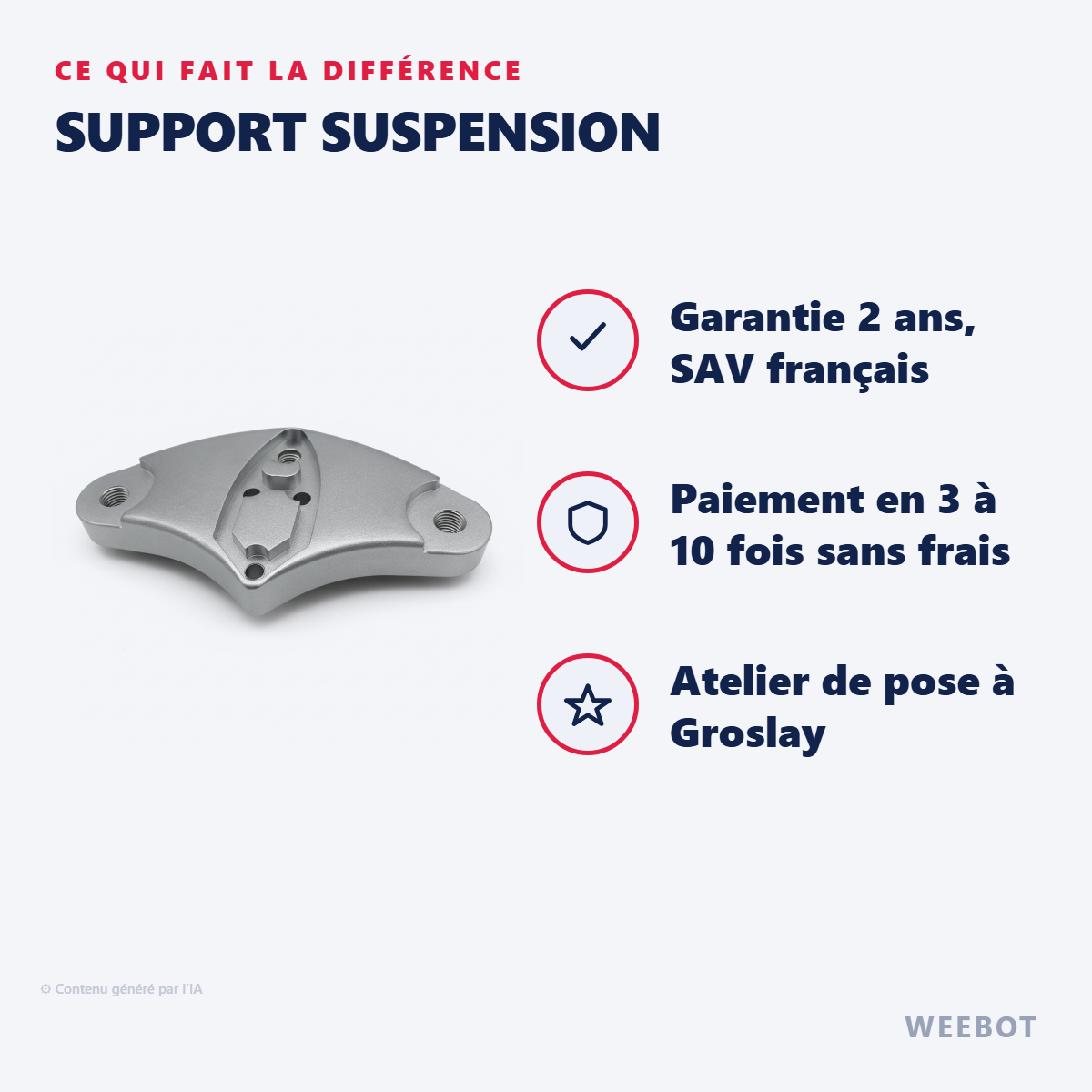 Support suspension : les points forts
