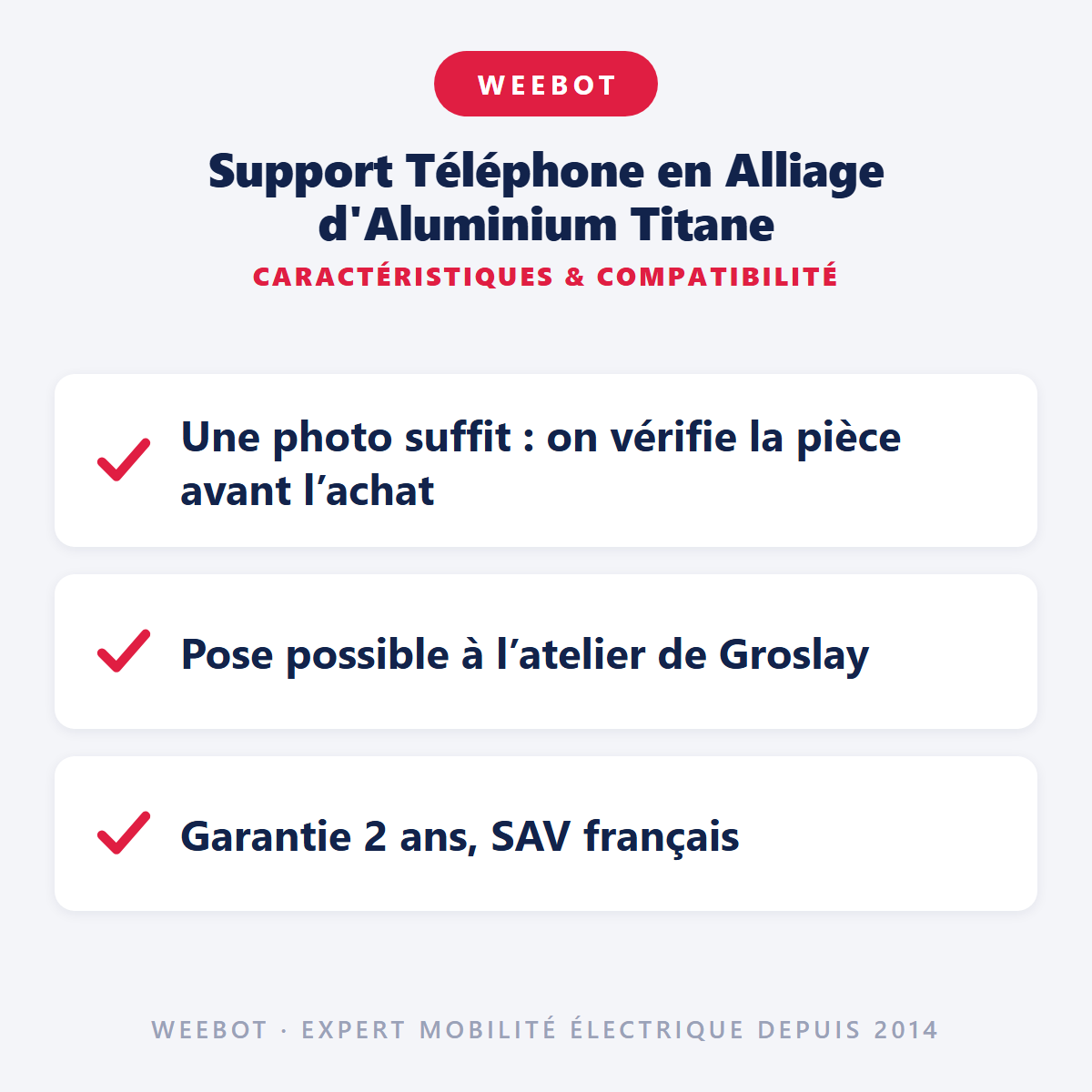 Support Téléphone en Alliage d'Aluminium Titane : caractéristiques et compatibilité