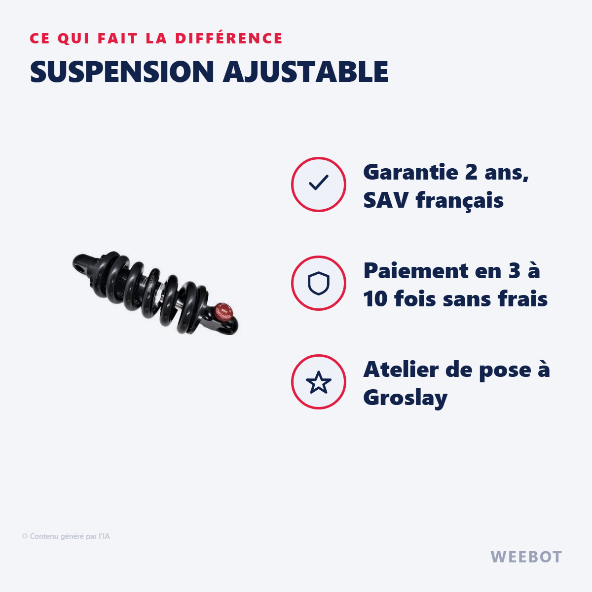 Suspension Ajustable : les points forts
