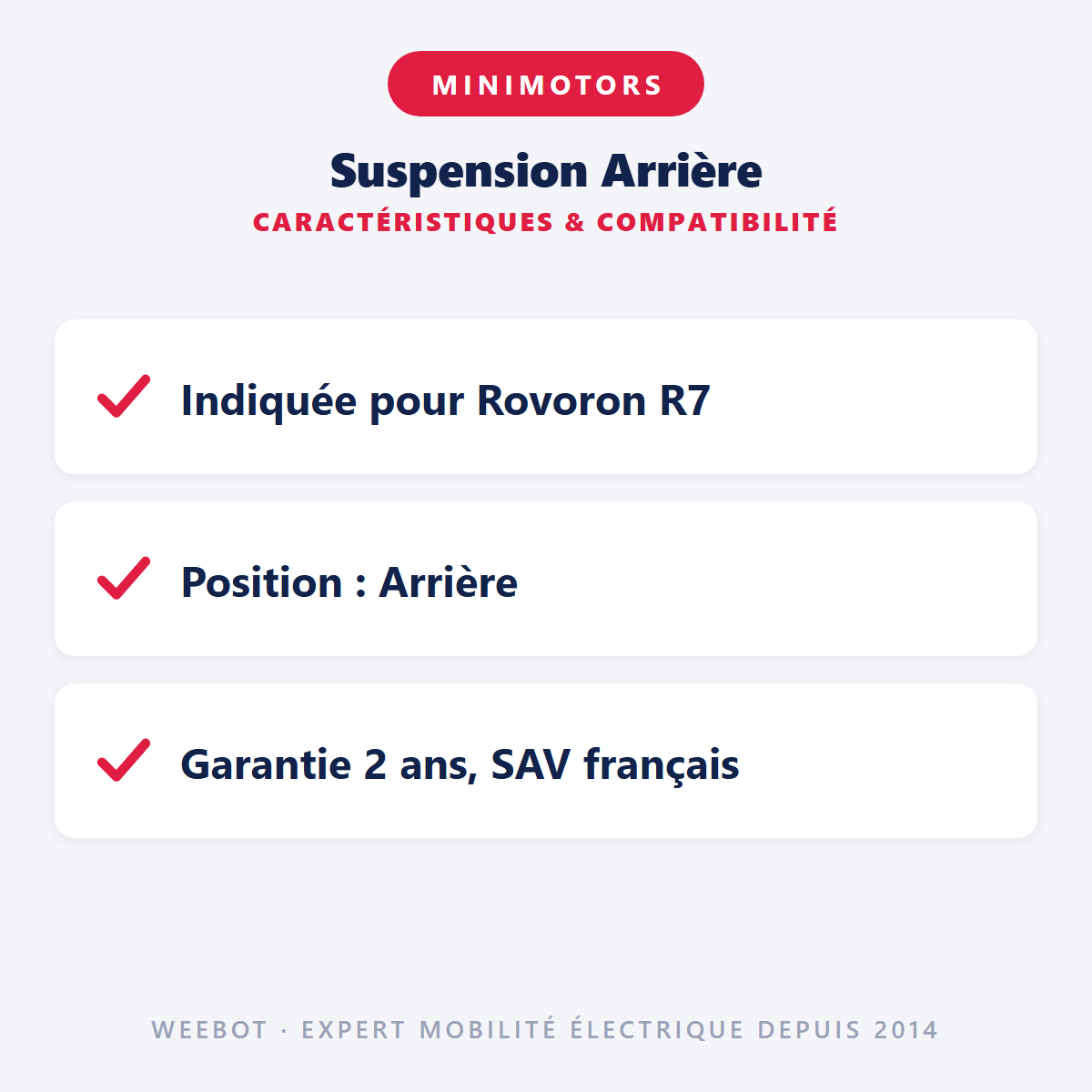 Suspension Arrière : caractéristiques et compatibilité