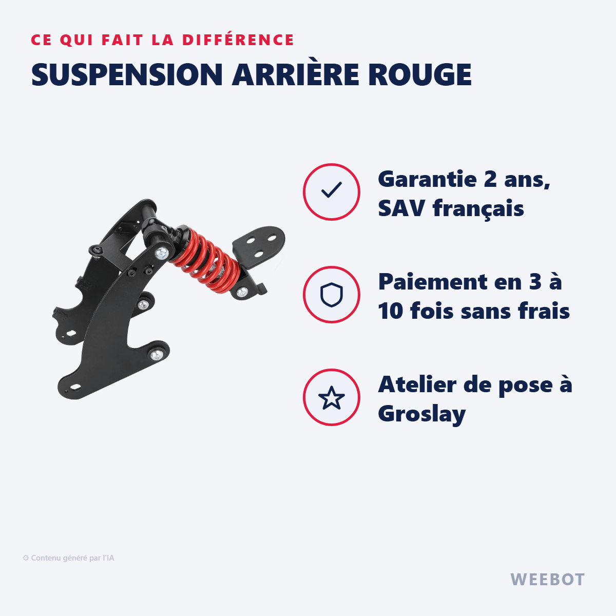 Suspension Arrière Rouge : les points forts