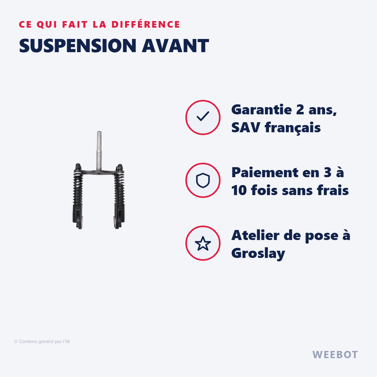 Suspension Avant : les points forts
