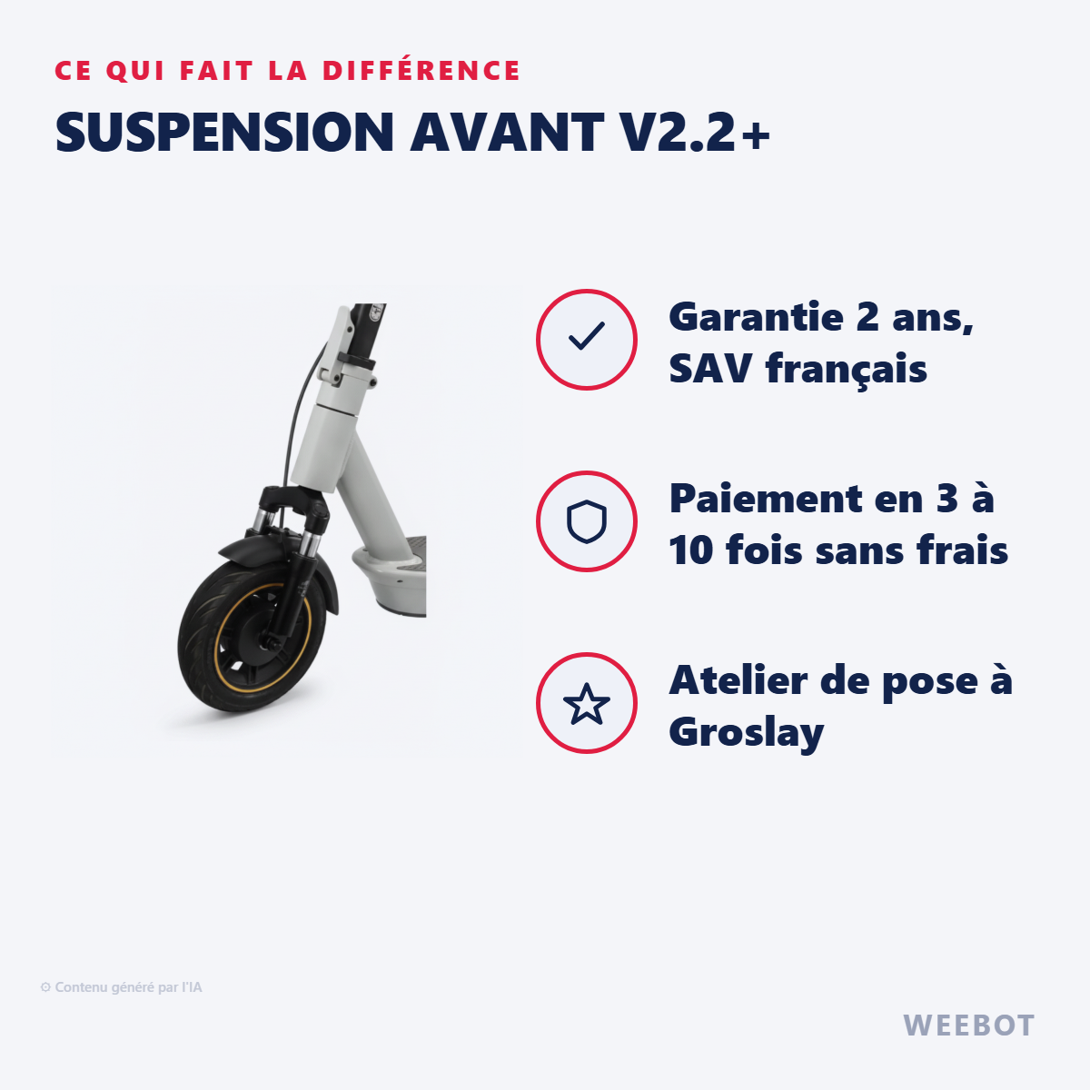 Suspension Avant V2.2+ : les points forts