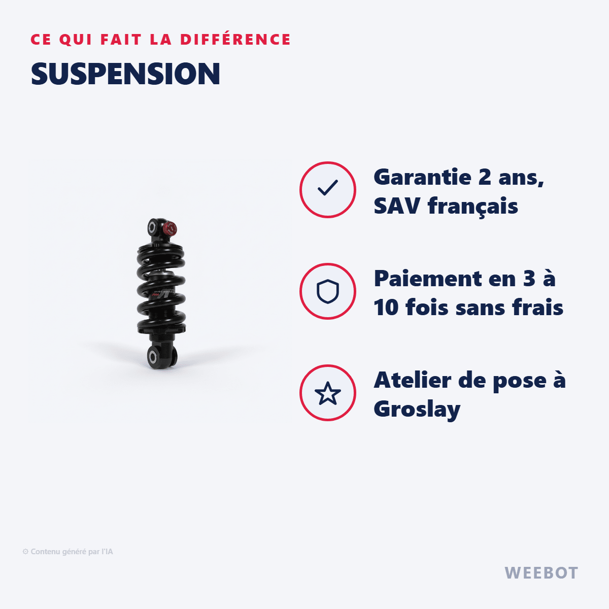 Suspension pour Trottinette Electrique Fighter Mini - Teverun - Weebot