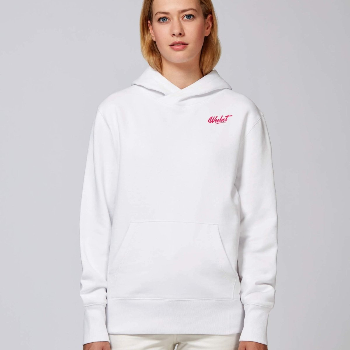 Sweat - Shirt à Capuche Weebot CHILL Blanc Logo - Weebot