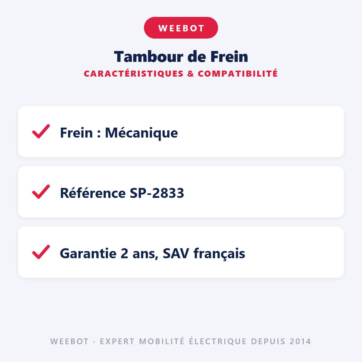 Tambour de Frein : caractéristiques et compatibilité