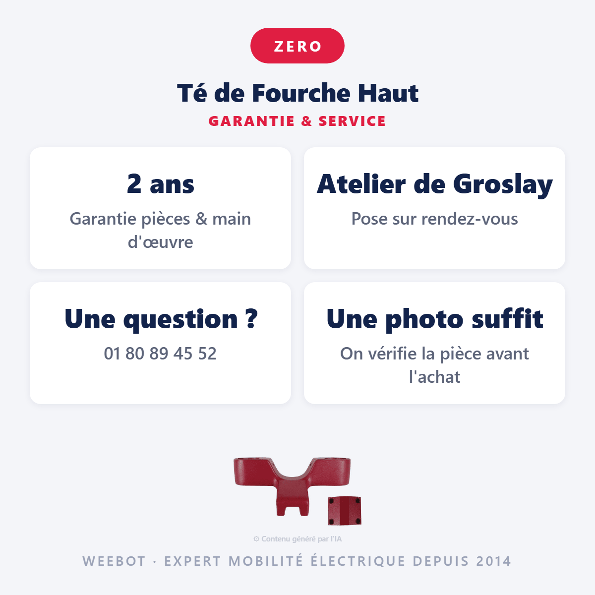 Té de Fourche Haut pour Trottinette Électrique Z11X - Weebot