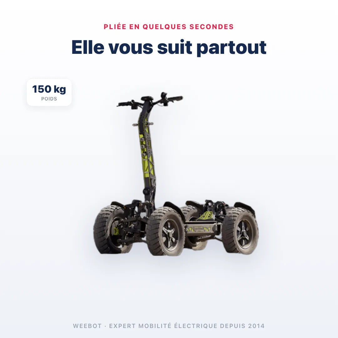 Trottinette Électrique 4 Roues Langfeite GT4S — compact et transportable, 150 kg. Trottinette électrique Langfeite, Weebot.