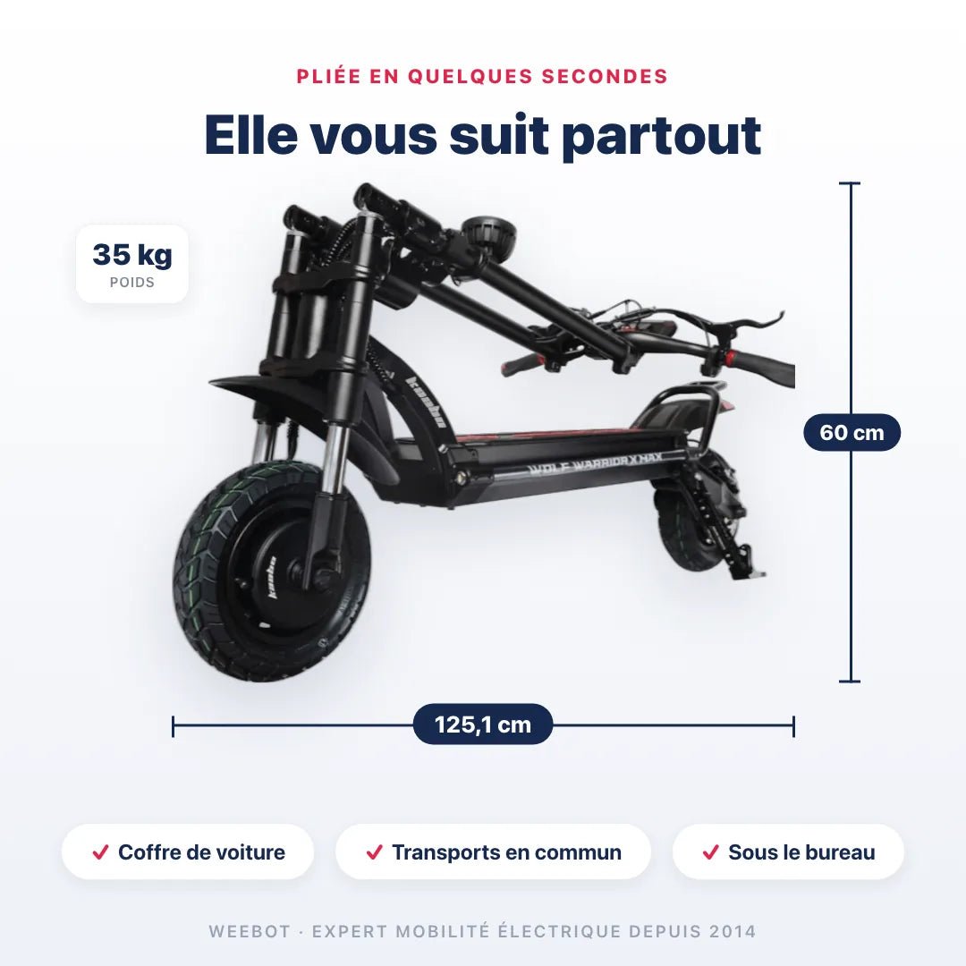 Trottinette Électrique Kaabo Wolf Warrior X Max - Weebot