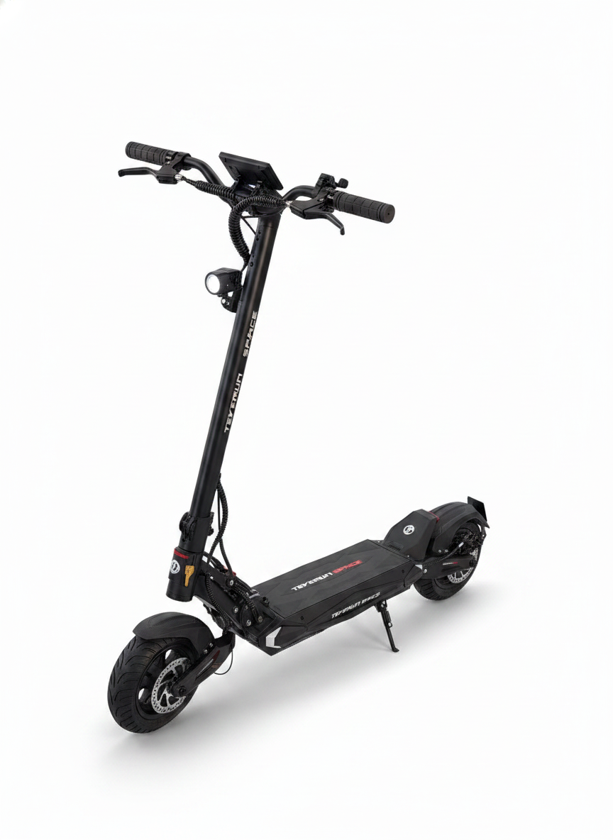 Trottinette Électrique Occasion Teverun Space : Reconditionnée — packshot studio sur fond blanc