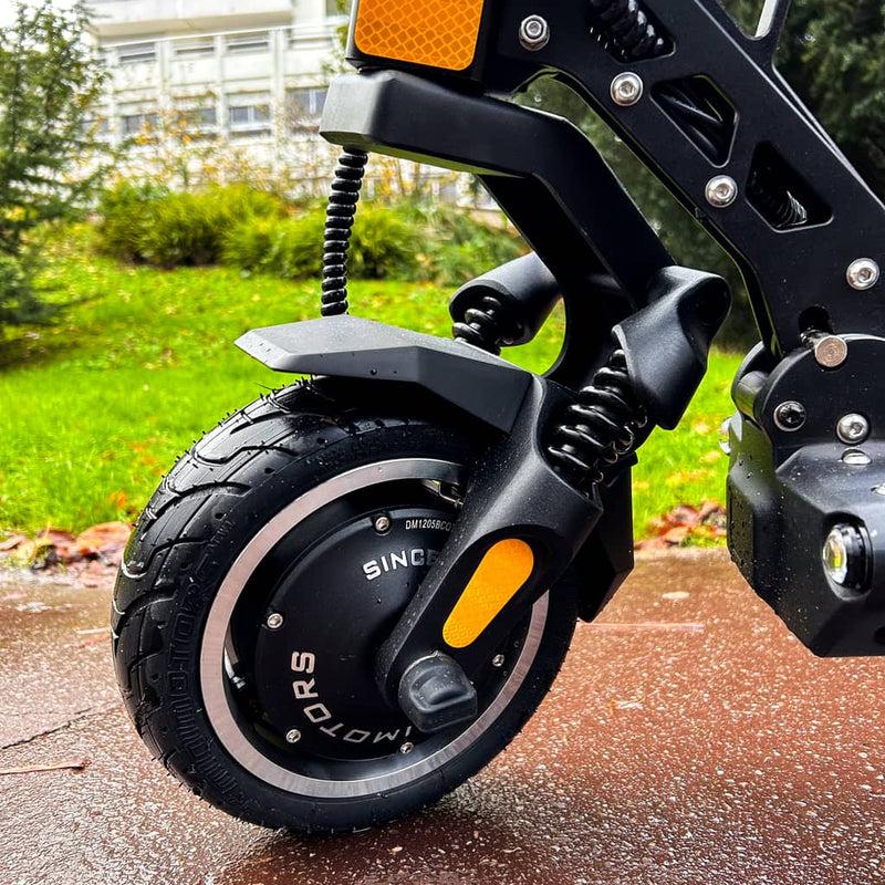 trottinette electrique dualtron mini weebot minimotors special suspensions avant zoom