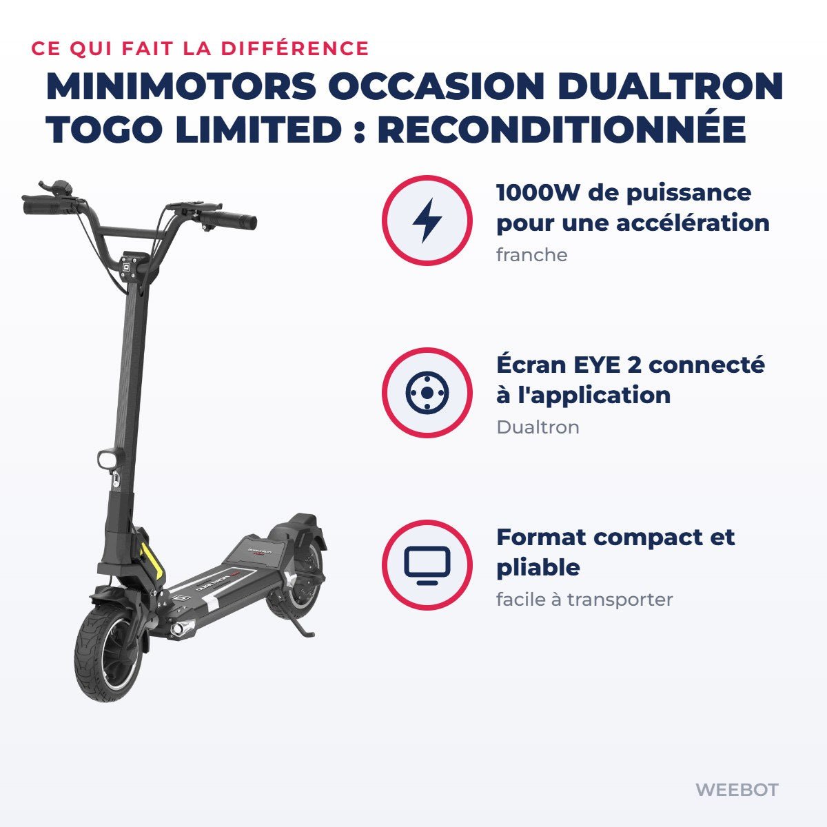Trottinette Électrique Occasion Dualtron Togo Limited : Reconditionnée - Weebot