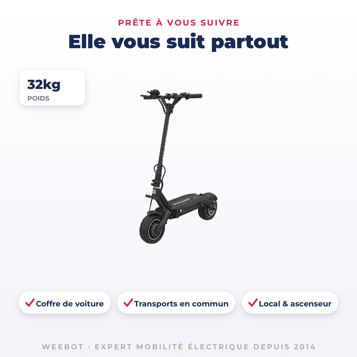 Trottinette Électrique Occasion Dualtron Victor : Reconditionnée — dimensions et poids 32kg, pour le transport au quotidien