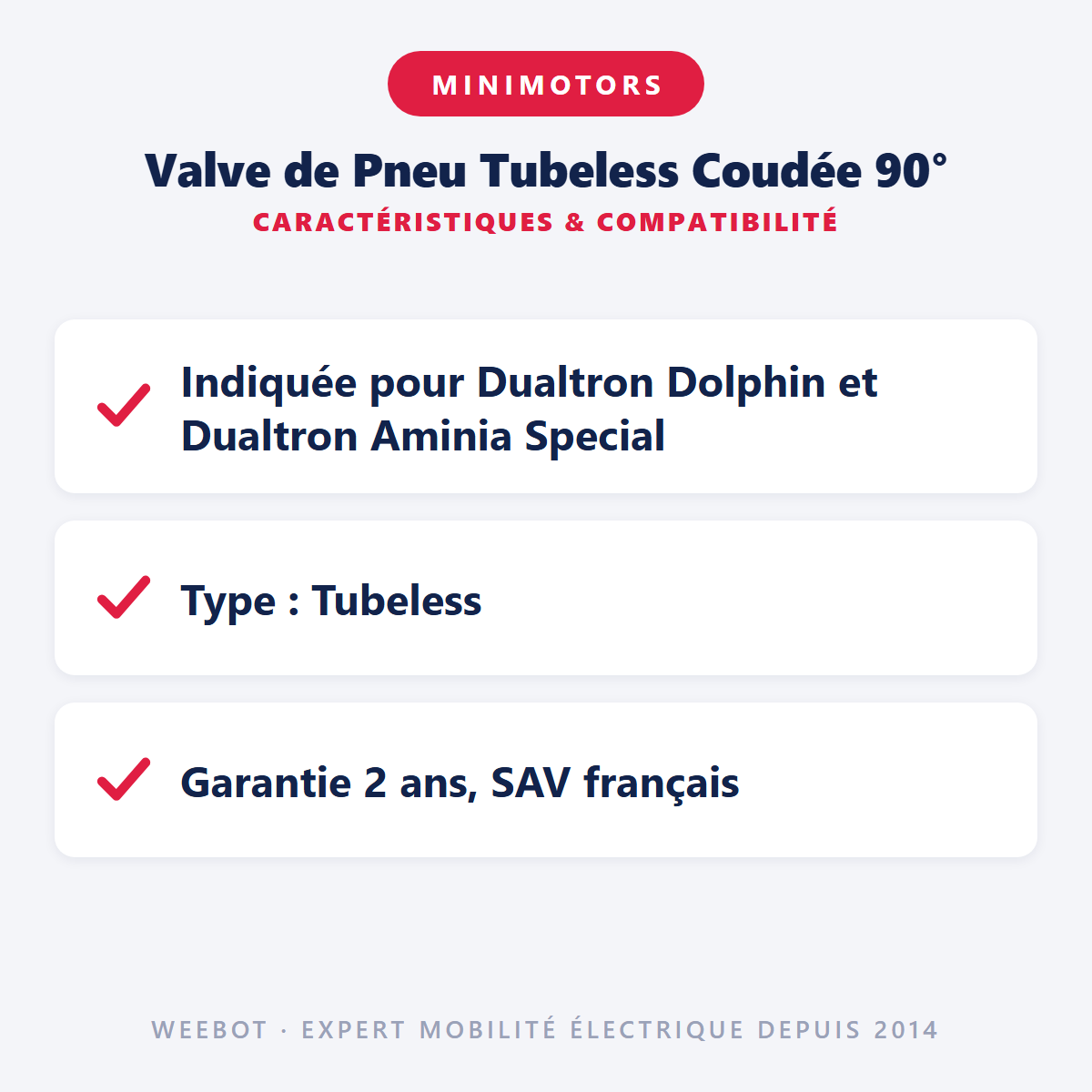 Valve de Pneu Tubeless Coudée 90° : caractéristiques et compatibilité