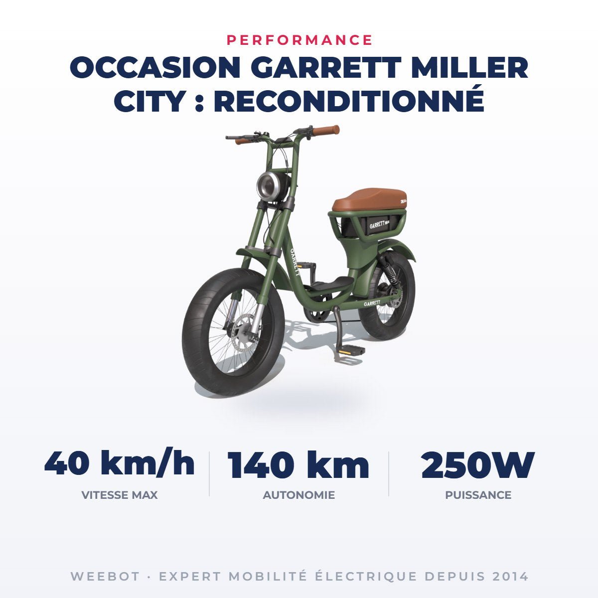 Vélo Électrique Occasion Garrett Miller City : Reconditionné - Weebot