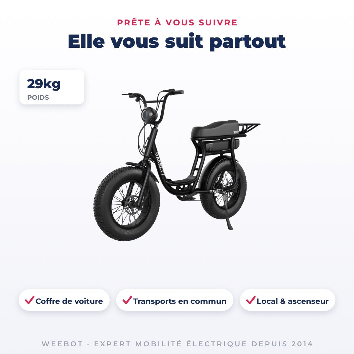 Vélo Électrique Occasion Garrett Miller Urban : Reconditionné - Weebot