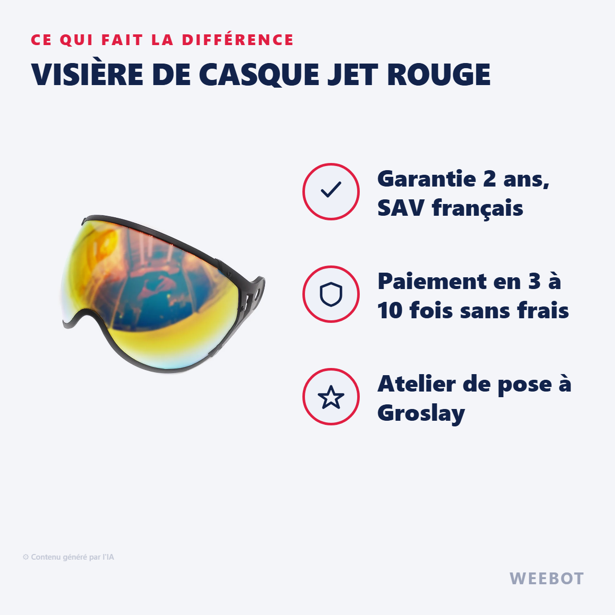Visière de Casque Jet Rouge : les points forts