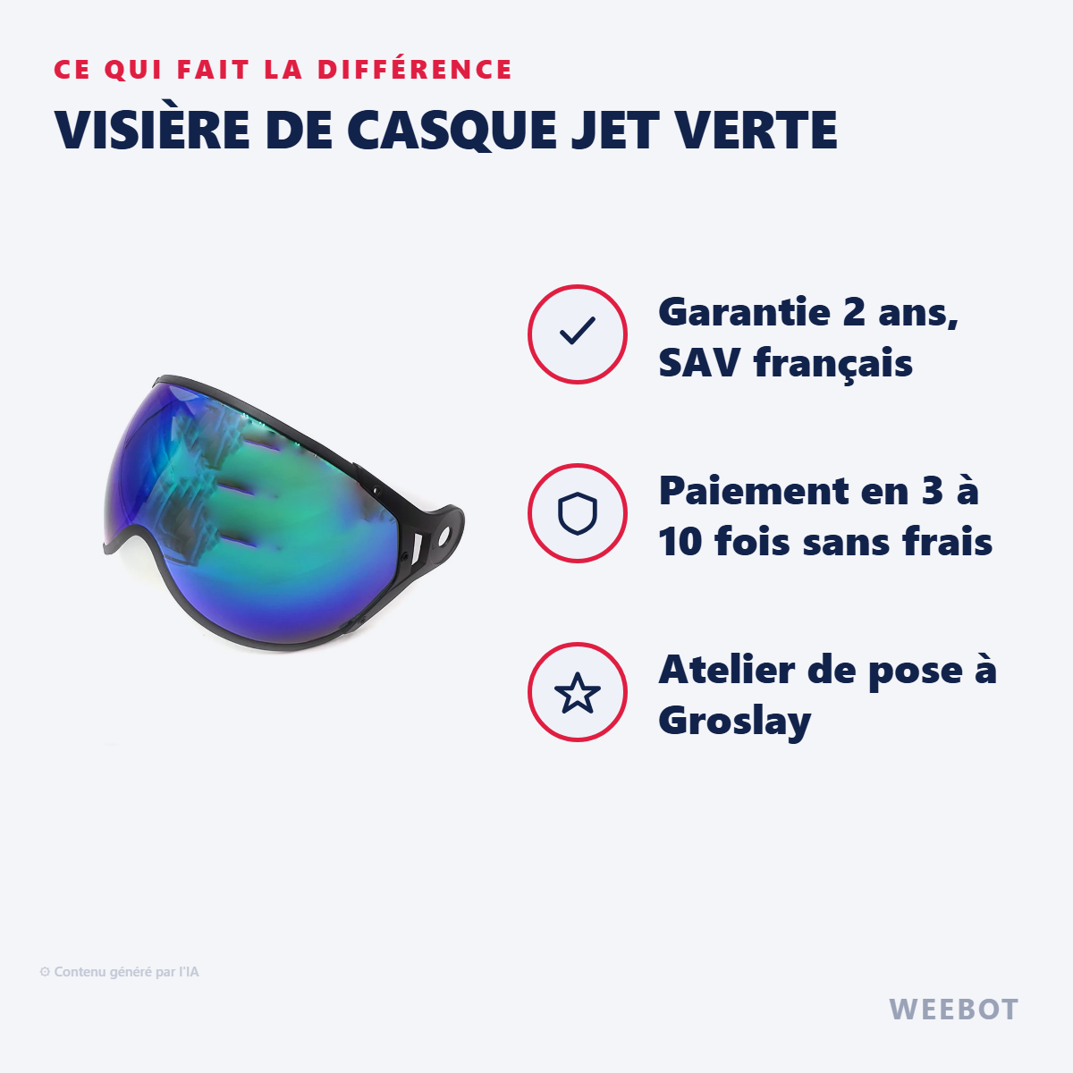 Visière de Casque Jet Verte : les points forts