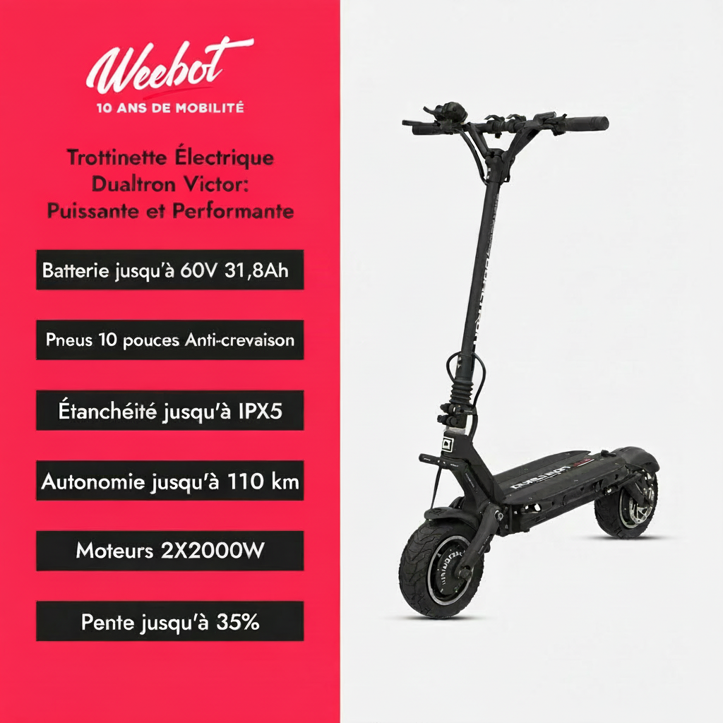 Trottinette Électrique Dualtron Victor : Puissante et Performante - Weebot