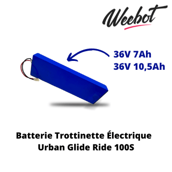 batterie interne trottinette electrique urbanglide ride 100S 36V pas cher