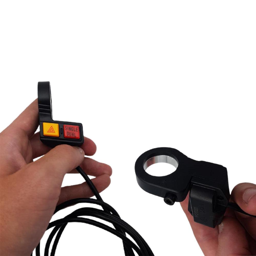 bouton single dual moteur trottinette électrique dualtron thunder fixation guidon commodo