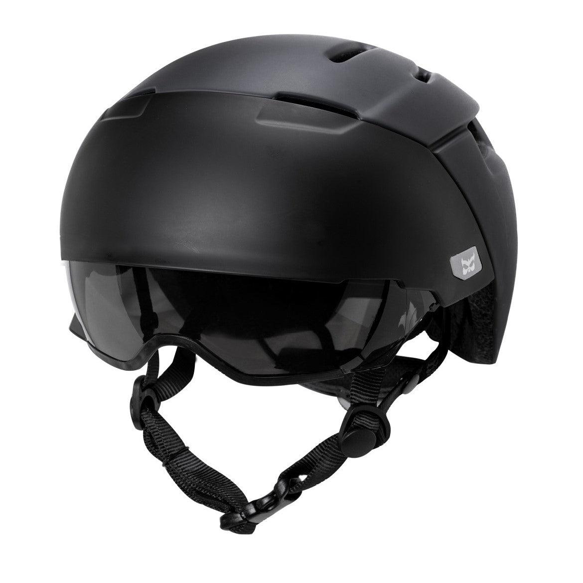 casque velo visiere kali protectives city noir mat