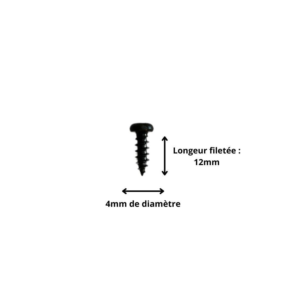 Vis M4x12 à Tête Ronde et Empreinte Cruciforme (Pack de 10) - Weebot