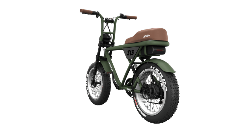 Vélo électrique Garrett Miller Z biplace cargo - Vert Militaire