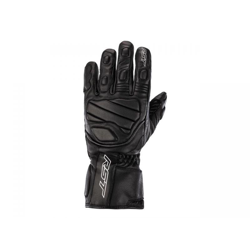 gants rst turbine waterproof cuir noir imperméable pas cher