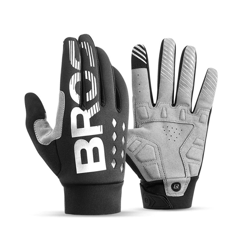 gants velo protection cycliste noir gris coupe vent pas cher
